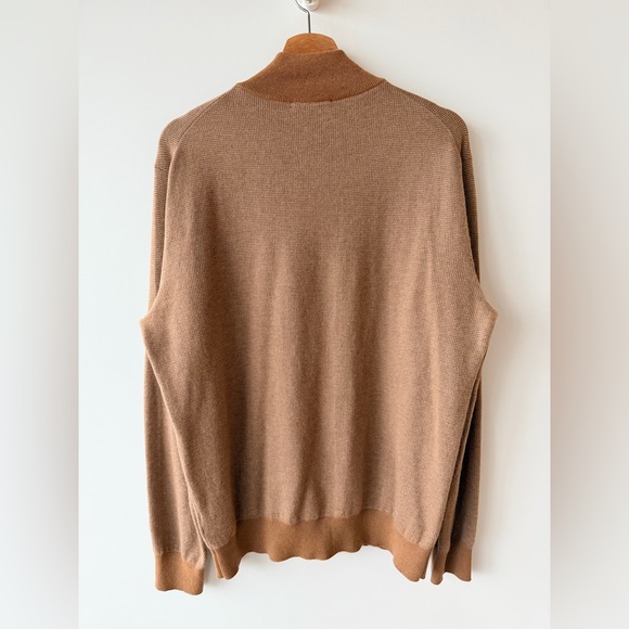 Ermenegildo Zegna Cashmere Cotton Quarter Zip Sweater Mens 52 L Large Italy - Picture 9 of 13